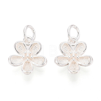 925 Sterling Silver Flower Charms STER-T009-06S-1