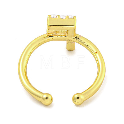 Rack Plating Brass Open Cuff Rings for Women RJEW-F162-01G-F-1