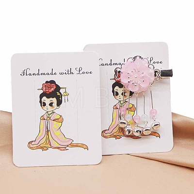 Rectangle Paper Hair Clip Display Cards CDIS-C004-03A-1
