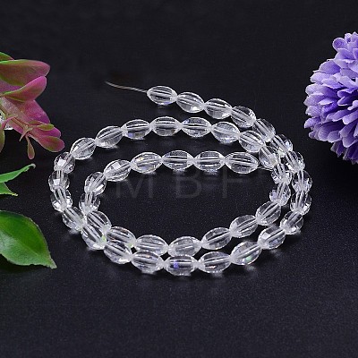 Faceted Oval Imitation Austrian Crystal Bead Strands G-M188-13x10mm-01A-1