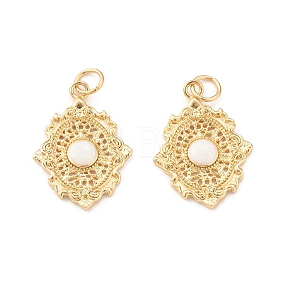 Eco-Friendly Brass Enamel Pendants KK-I698-06A-1
