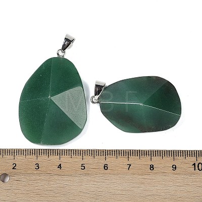 Natural Green Aventurine Pendants G-C140-06B-1