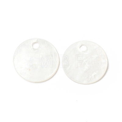 Natural Capiz Shell Charms X-BSHE-G029-15-1
