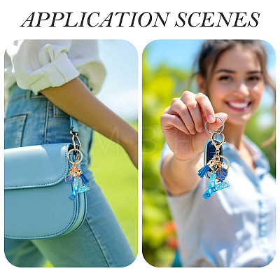 Star Resin & Shell Keychains KEYC-TAC00087-01Y-1
