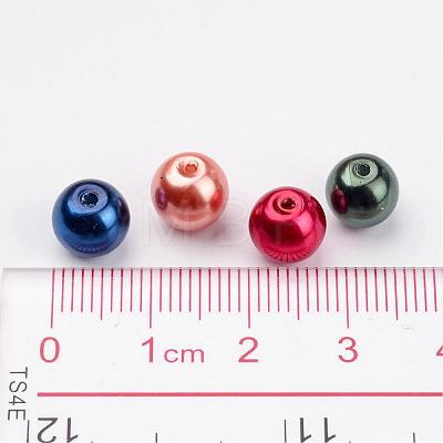 Mixed Glass Pearl Round Beads X-HYC003-1