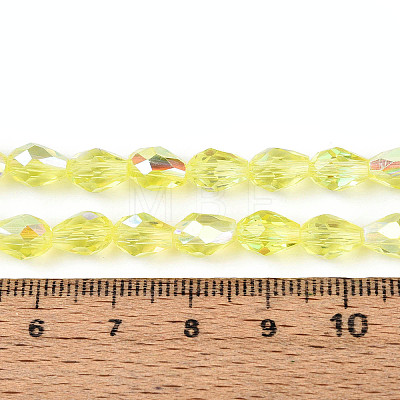Transparent Electroplate Glass Beads Strands LS-EGLA-N023-6x8mm-A02-1