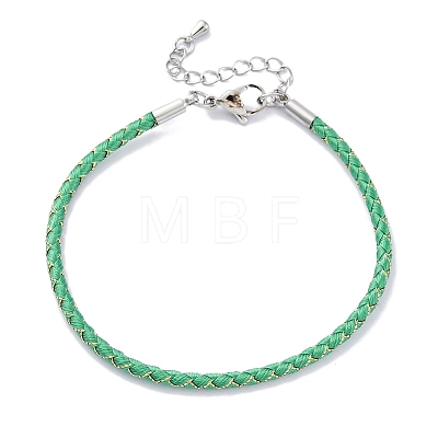 Polyester Cord Braided Bracelet Makings MAK-Z003-01P-22-1