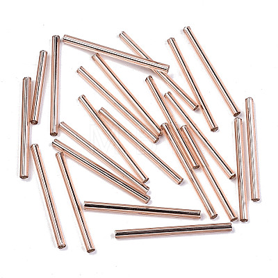 Electroplate Glass Bugle Beads X-SEED-S043-02A-03-1