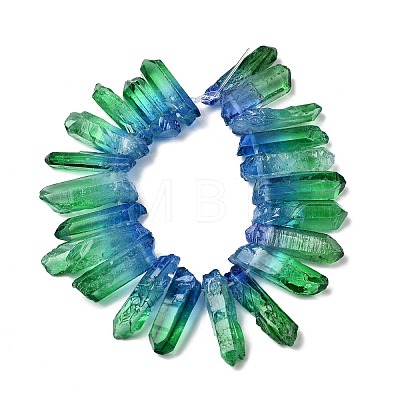 Two Tone Natural Quartz Crystal Beads Strands G-Z131-K01-06-1