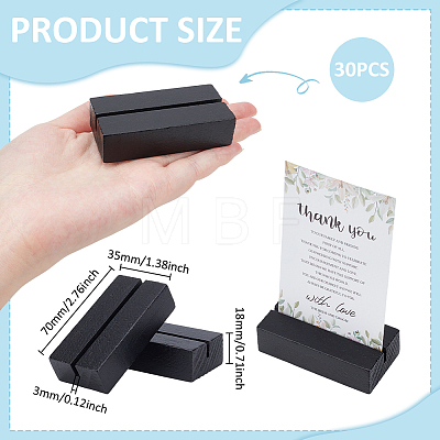 3 Bags Wood Name Card Holders WOOD-UN0001-35B-1