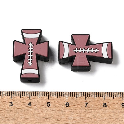 Sports Theme Silicone Beads LS-SL-D001-02D-1