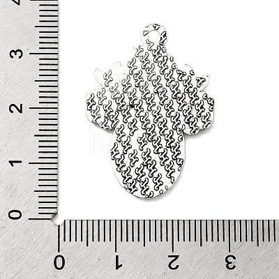 Tibetan Style Alloy Pendant Cabochon Settings LS-X-TIBEP-5199-AS-LF-1