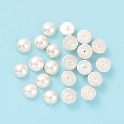 Shell Pearl Half Drilled Beads X-BSHE-G011-01-12mm-1