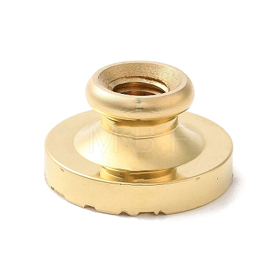 Golden Plated Round Shaped Wax Seal Brass Stamp Head STAM-K001-07G-08-1