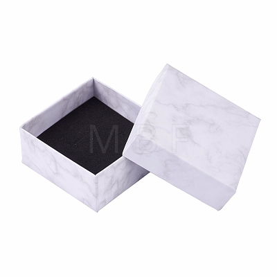Square Kraft Cardboard Jewelry Boxes AJEW-CJ0001-19-1