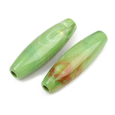 Opaque Acrylic European Beads OACR-G064-08B-1