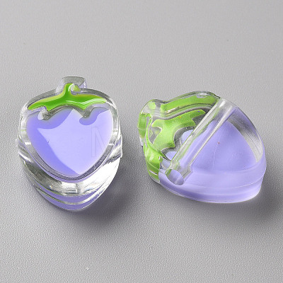 Transparent Enamel Acrylic Beads X1-TACR-S155-003J-1