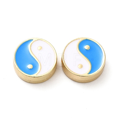 Rack Plating Alloy Enamel Beads ENAM-F146-18G-03-1