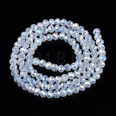 Electroplate Glass Beads Strands EGLA-A044-J4mm-B06-1