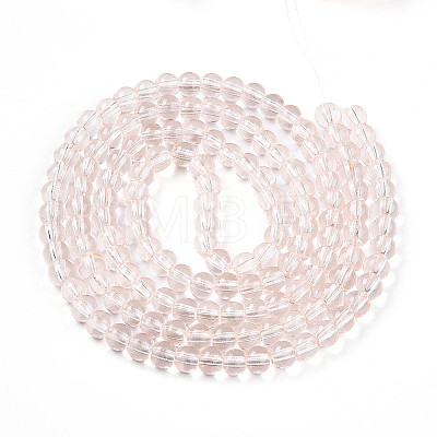 Baking Paint Transparent Glass Beads Strands DGLA-N006-6mm-02-1