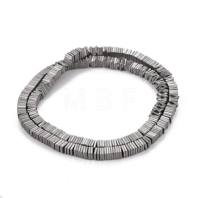 Electroplate Non-magnetic Synthetic Hematite Heishi Beads Strands G-J171B-4x4mm-02-1