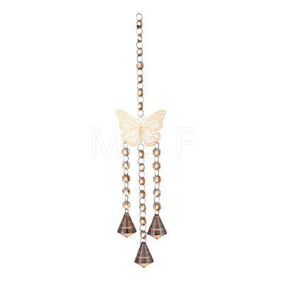 Butterfly Hanging Crystal Chandelier Pendant HJEW-M002-02-1