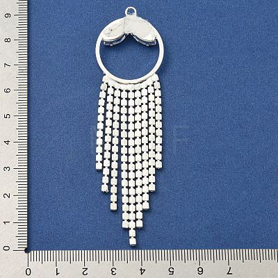 Brass Rhinestone Pendants KK-I715-08S-01-1