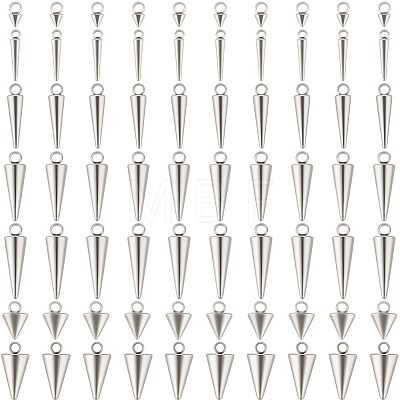70Pcs 7 Styles 303 Stainless Steel Pendants STAS-BBC0005-76-1