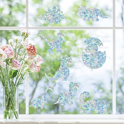 Waterproof PVC Colored Laser Stained Window Film Static Stickers DIY-WH0314-107-1