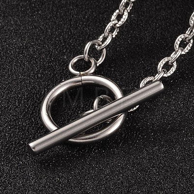 304 Stainless Steel Cable Chain Necklaces X-NJEW-JN01471-1