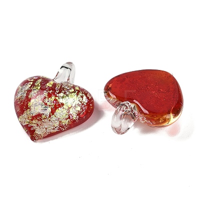 Lampwork Pendants FOIL-K003-02-1