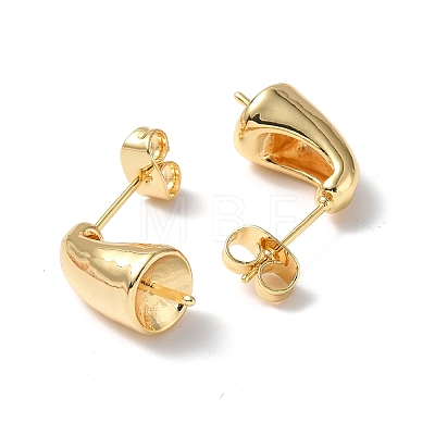 Brass Stud Earring Findings KK-B063-15G-1