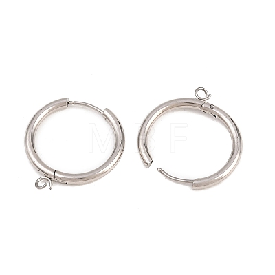 316 Stainless Steel Huggie Hoop Earring Findings EJEW-B158-01F-P-1