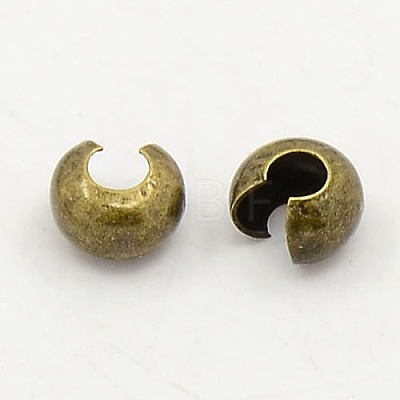 Brass Crimp Beads Covers X-KK-H290-NFAB-NF-1