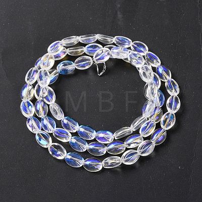 Electroplate Glass Beads Strands EGLA-B005-01A-AB03-1