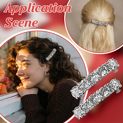 3Pcs Alloy Hair Barrettes for Women OHAR-PH0001-38-1