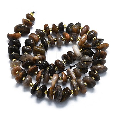 Natural Blcak Moonstone Beads Strands G-K245-H07-01-1
