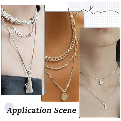 3Pcs Sterling Silver Chain Extender STER-BBC0009-70A-1