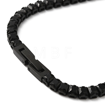 Black Cubic Zirconia Tennis Bracelet BJEW-M301-01EB-1