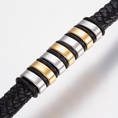 Braided Leather Cord Bracelets BJEW-H560-69-1