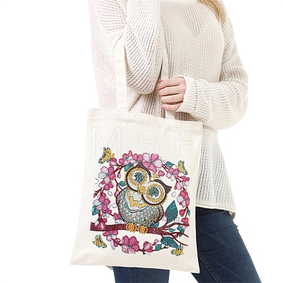 Owl DIY Diamond Painting Handbag Kits PW-WG22735-01-1