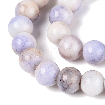 Opaque Ombre Effect Dyed Glass Beads Strands GLAA-Q106-04A-12-1