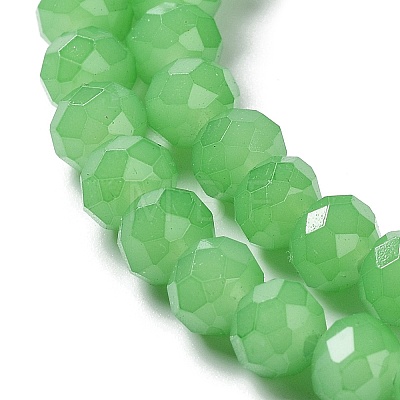 Baking Painted Imitation Jade Glass Bead Strands DGLA-A034-J8MM-A9-1