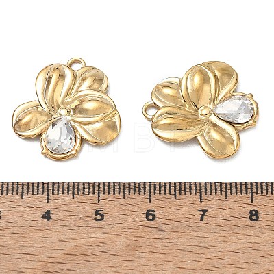 304 Stainless Steel with Clear Glass Pendants SA-CBA2E51-01G-1
