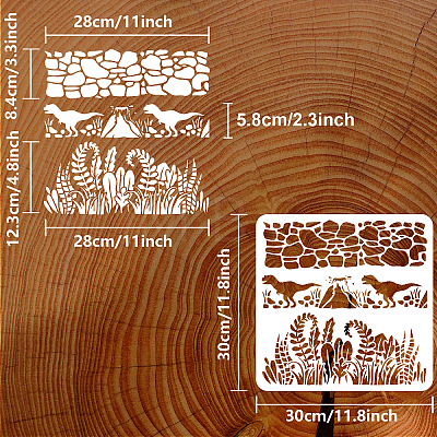 PET Hollow Out Drawing Painting Stencils DIY-WH0391-0512-1