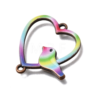 Rainbow Color Alloy Enamel Colorful Links Connector Charms FIND-C097-02B-R-1