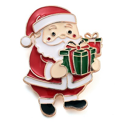 Christmas Theme Alloy Enamel Brooches JEWB-S022-03F-1