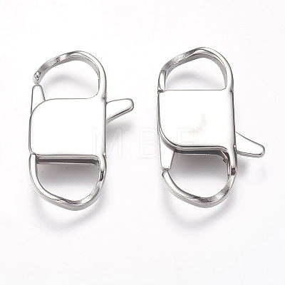 304 Stainless Steel Lobster Claw Clasps STAS-O114-056E-P-1