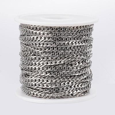 304 Stainless Steel Cuban Link Chains CHS-H009-14P-1
