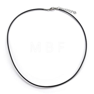 Round Leather Cord Necklaces Making X-MAK-I005-2mm-1